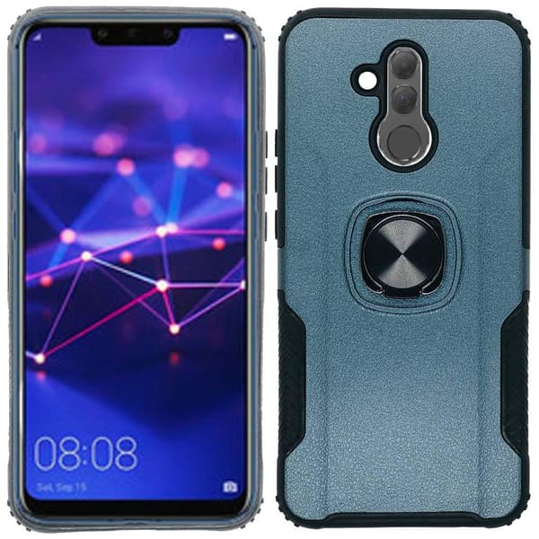 Huawei Mate 20 Lite - Praktiskt Skal med Ringhållare Mörkblå