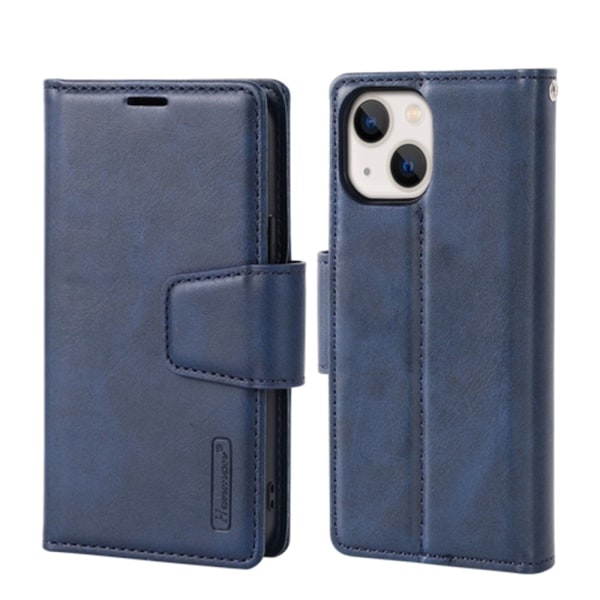 iPhone 13 - Stilig praktisk lommebokdeksel (HANMAN) Blå