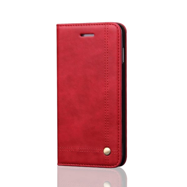 LEMAN Stilrent Pl�nboksfodral f�r Samsung Galaxy S8+ Röd