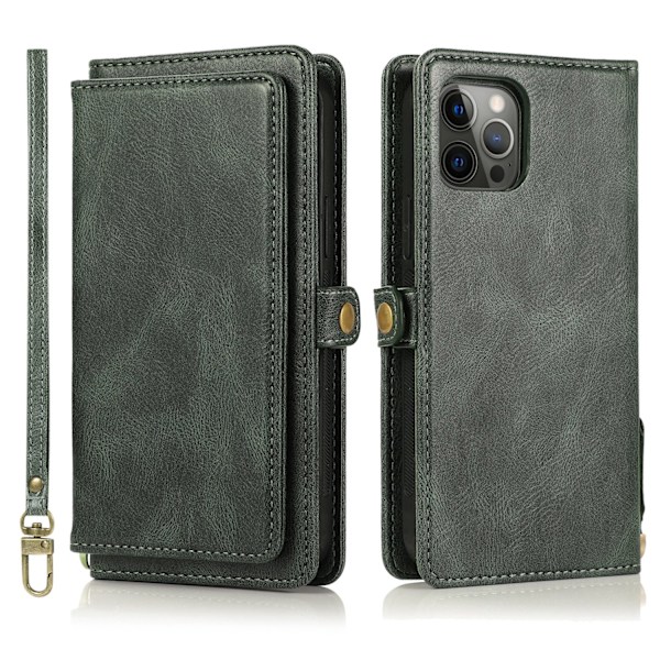 iPhone 14 Pro Max - Floveme Elegant Plånboksfodral Mörkblå