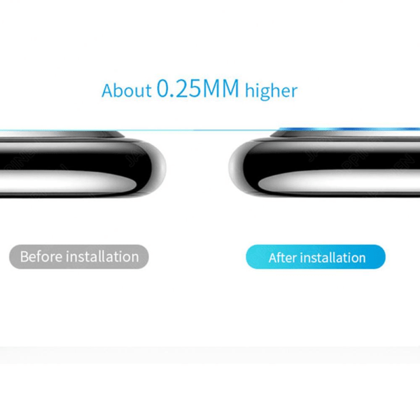 iPhone 11 Pro Kameralinsskydd i Härdat glas + Titanlegeringsram Silver