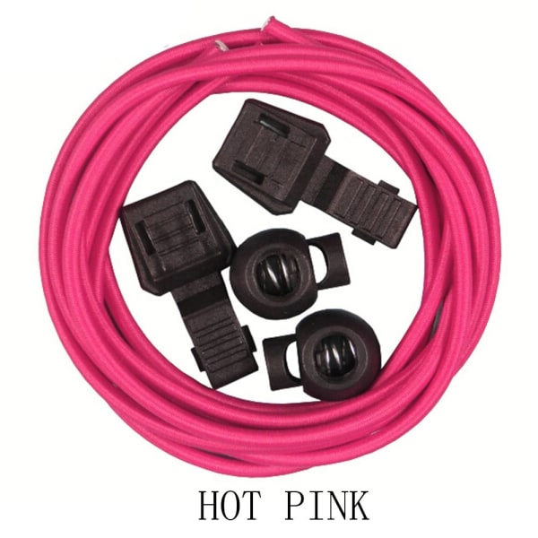 Elastiske Skolisser (Inklusive Snørelås) Lengde: 100cm Hot Pink