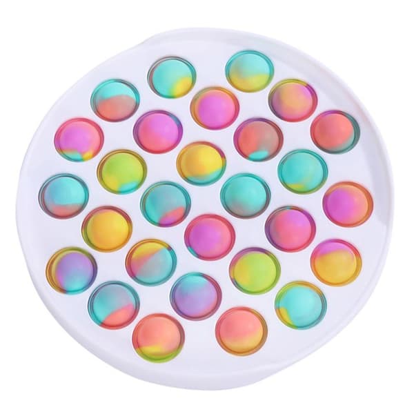 Multi Färger  Fidget Toy / Pop It / Simple Dimple Gul Cirkel