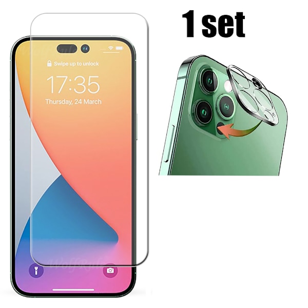 Klarhet & Skydd i HD - iPhone 16 Pro Skärmskydd + Linsskydd Transparent