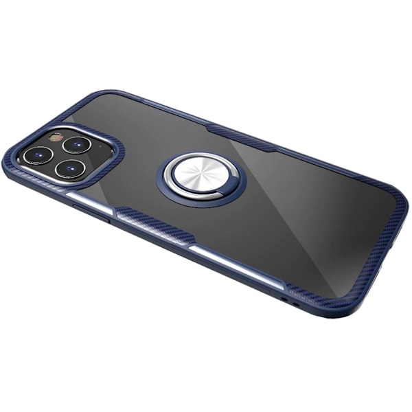 iPhone 12 Pro Max - Skal med Ringhållare (LEMAN) Svart