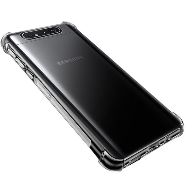 Samsung Galaxy A80 - Tehokas suojakuori paksuilla kulmilla Transparent/Genomskinlig