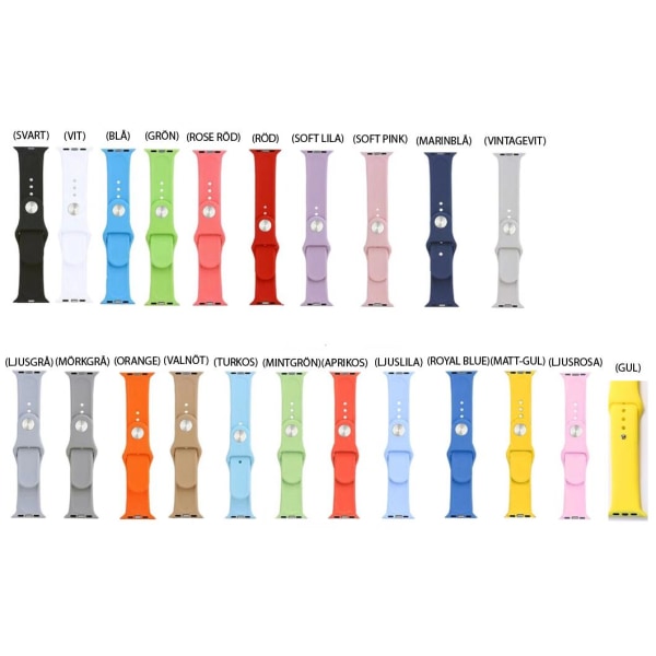 Apple Watch 4 - 40mm -  NORTH EDGE Stilrena Silikonarmband Vintagevit L