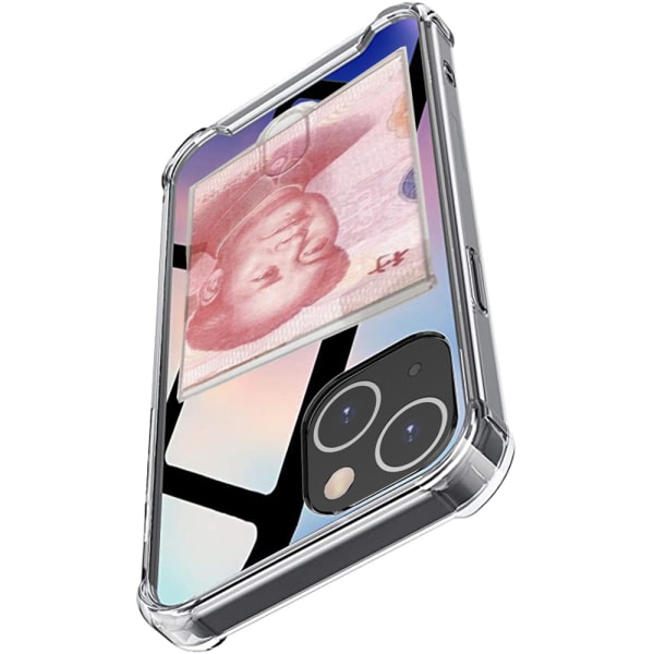 iPhone 15 - Stødabsorberende cover med kortholder