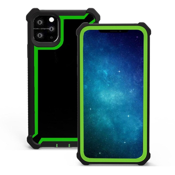 iPhone 11 Pro - Kraftfuldt beskyttelsescover (tykt hjørne) DarkGreen Svart/Grön