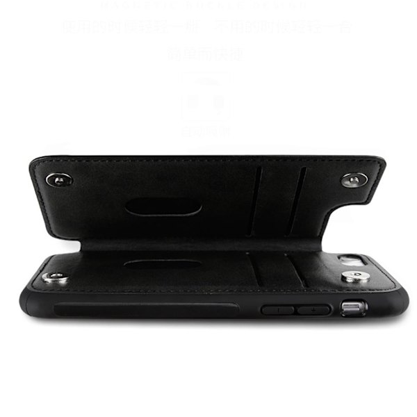Elegant Skal med Kortfack - iPhone 8 Brun Brun