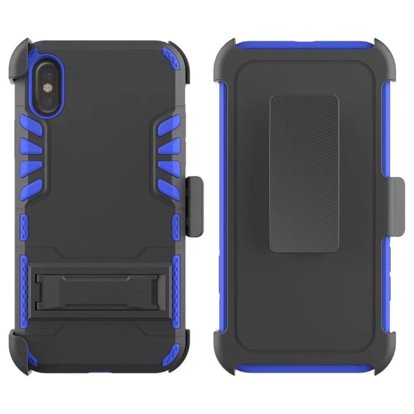 Praktiskt Skyddsfodral (ROCK) f�r iPhone X/XS Blå Blå