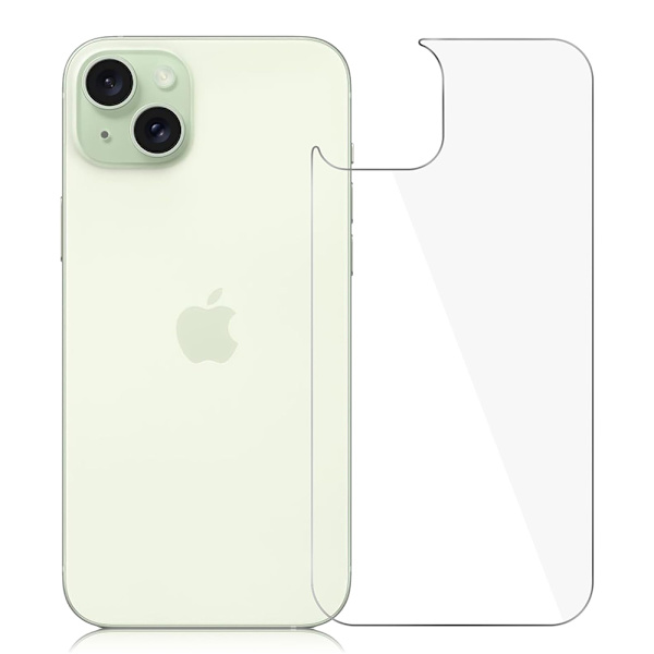 iPhone 15 - Bakside Skjermbeskytter 0,3mm Transparent
