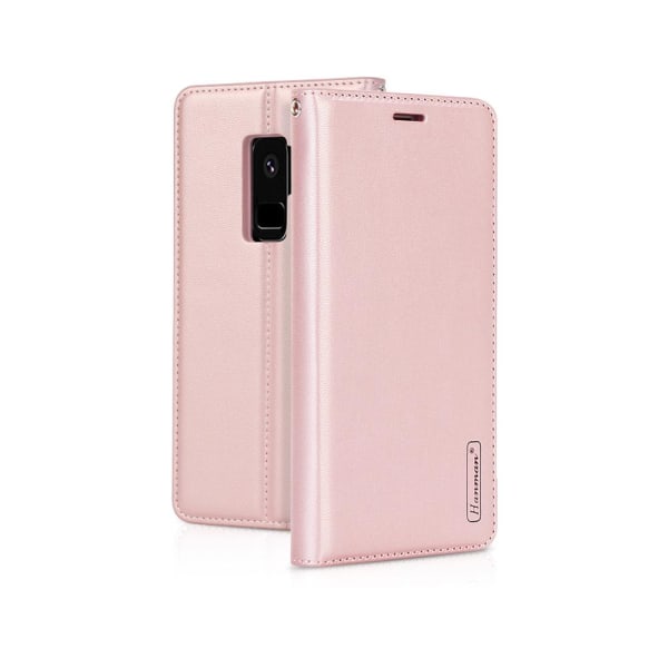 Hanman Plånboksfodral till Samsung Galaxy S9 Plus Rosaröd