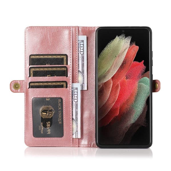 Samsung Galaxy S21 Ultra - 2-1 Pung etui Mörkgrön