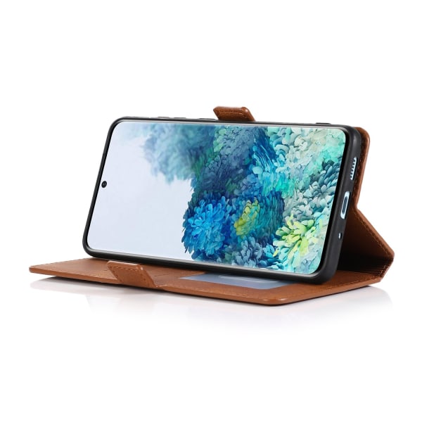 Samsung Galaxy S23 FE - Pehmeä kulutusta kestävä lompakkokotelo kortilla Blå