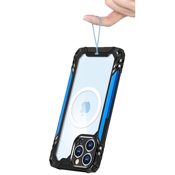 iPhone 12 Pro - Kraftfullt Skyddande Stilrent Skal Blå