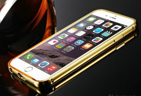 iPhone 6/6S - Elegant skal fr�n LEMAN (ram i Aluminium) Silver Silver/Grå