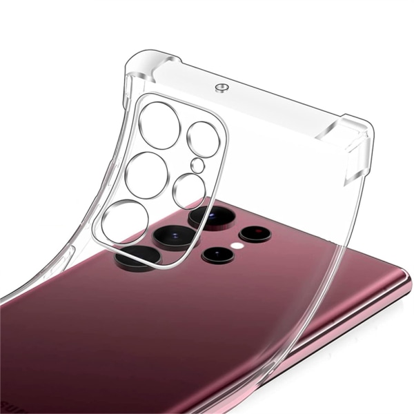 Samsung Galaxy S22 Ultra - Floveme Skal Blå/Rosa