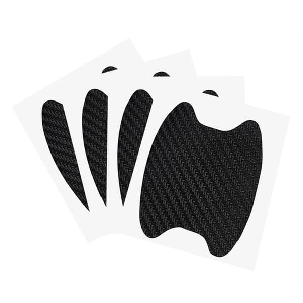4-Pack Dörrhandtags Fördjupnings Karbonfiber Skydd Silver