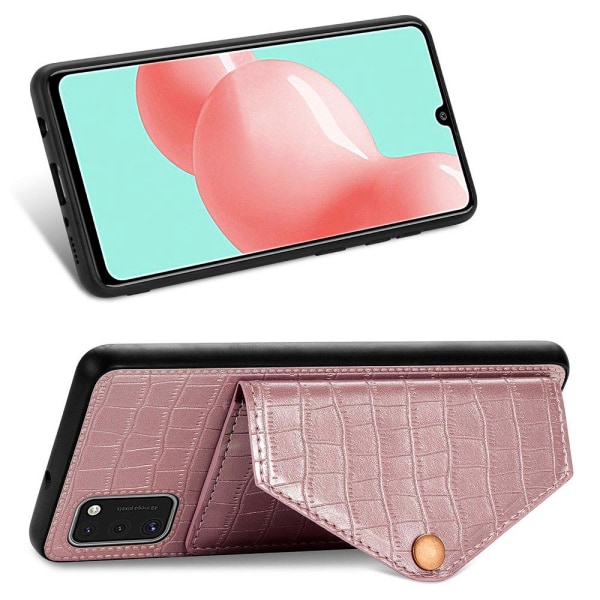Samsung Galaxy A41 - Stilfuldt cover med kortholder PinkGold Roséguld