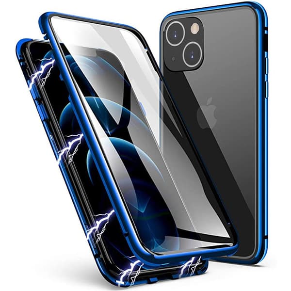 iPhone 15 plus - Skyddande Magnetiskt Dubbelsidigt Skal Röd