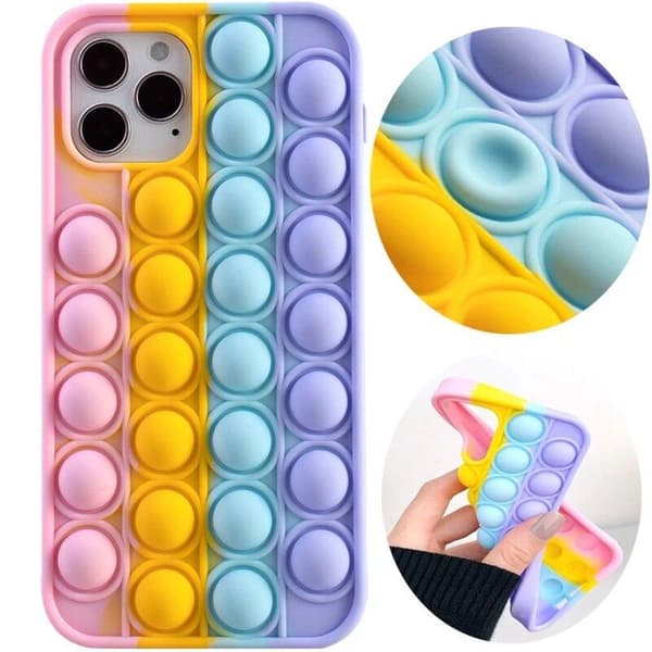 iPhone 12 Pro Max - Fidget Pop It Silikonskal Rosa
