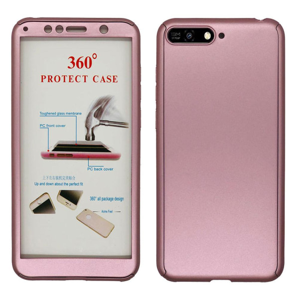 Huawei Y6 2018 - Praktiskt Skyddsskal Dubbelsidigt Blå