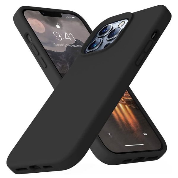 iPhone 14 Pro Max - tynt beskyttelsesdeksel (LEMAN) Svart