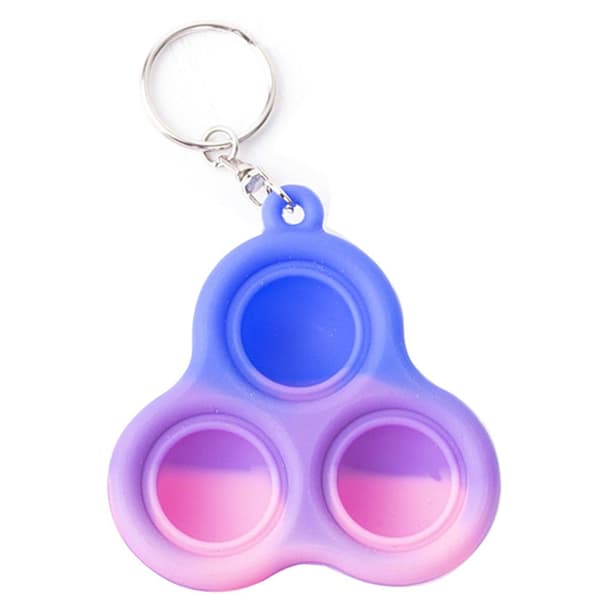Flerfärgad Fidget Toy / Fidget Leksak / Simple Dimple Blå/Vit