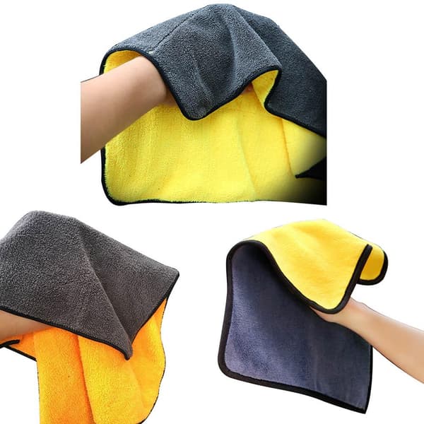 Microfiber Handduk Superabsorberande fibrer Perfekt för bil m.m. Gul 30x40cm