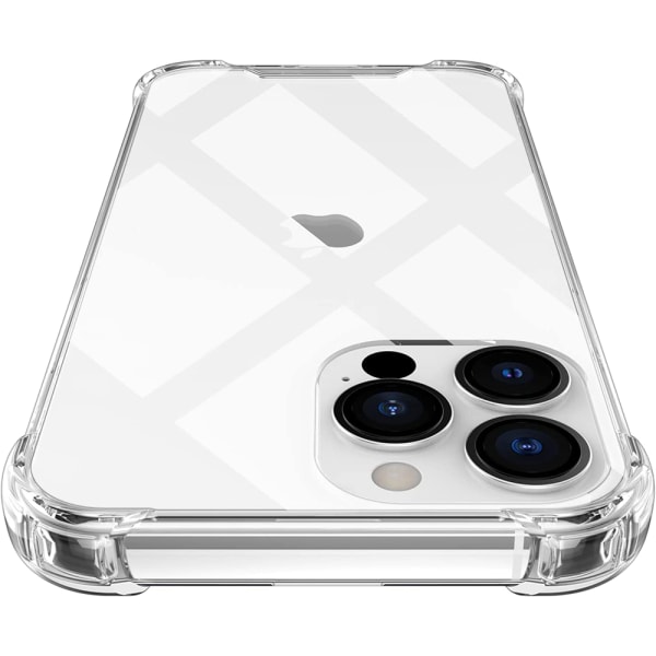 iPhone 15 Pro max - Beskyttende, stilig støtdempende silikondeksel Transparent