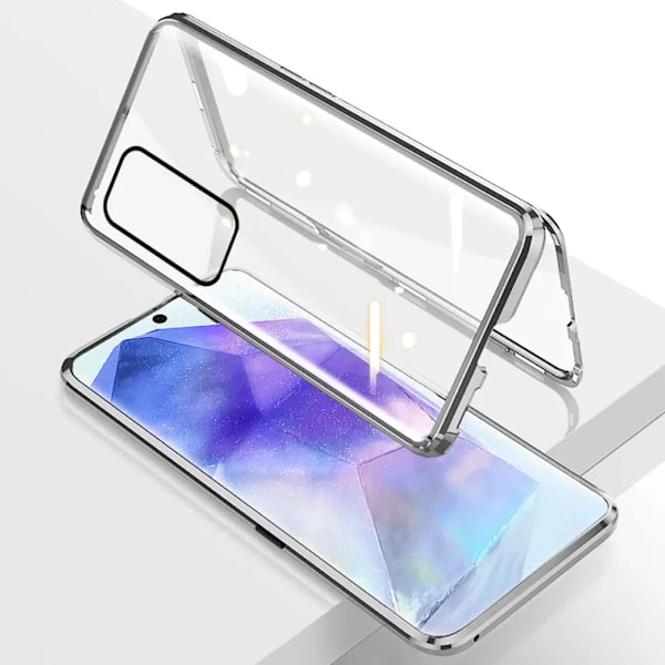 Samsung Galaxy A35 5G - Magnetiskt Dubbelsidigt Skal Silver