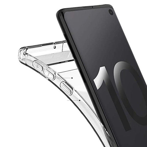 Samsung Galaxy S10 - Floveme Skyddsskal med Kortfack Transparent/Genomskinlig