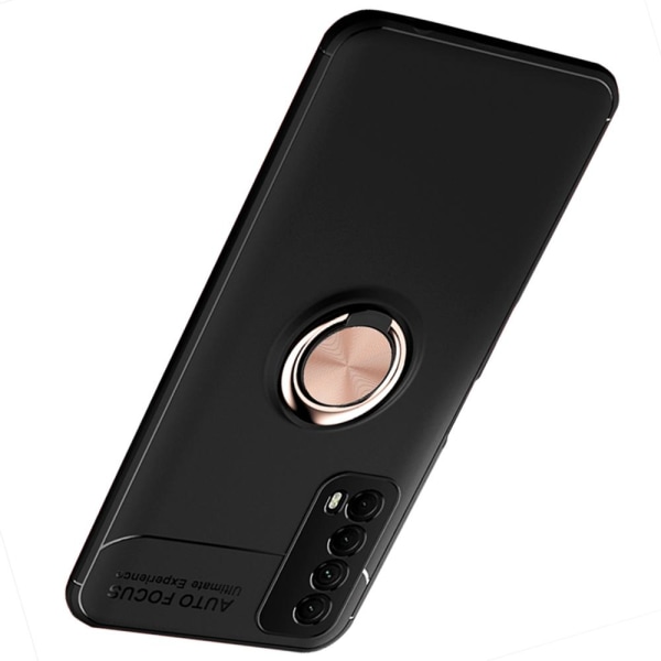 Huawei P Smart 2021 - Skyddsskal med Ringhållare Svart