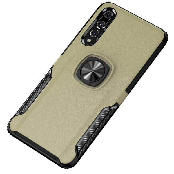LEMAN Skal med Ringhållare - Huawei P20 Röd