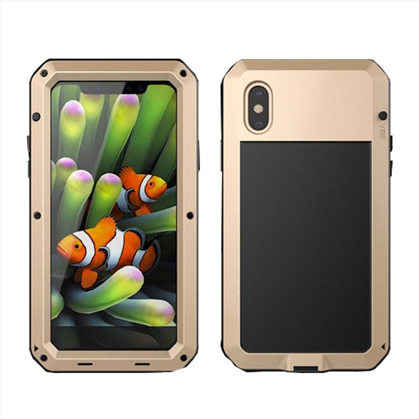 HEAVY DUTY-fodral (Stryktålig) Aluminum för iPhone XR Guld Guld