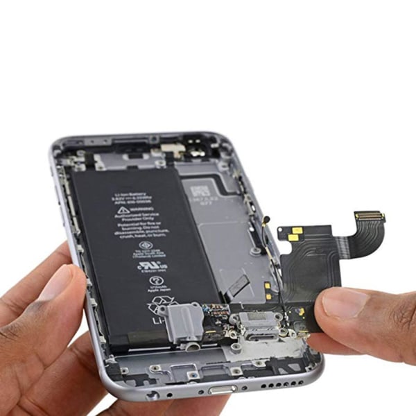 iPhone 6 PLUS - Høykvalitets ladeport Hodetelefonport Reservedel Grå
