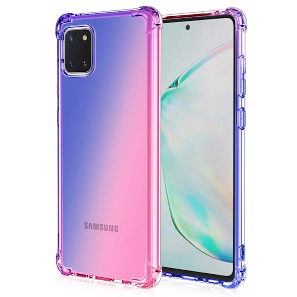 Samsung Galaxy A22 5G - FLOVEME Silikonskal Rosa/Lila