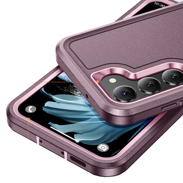 Galaxy S24 Armor Duty Kickstand Skal - Skydd och Funktion i Ett Orange