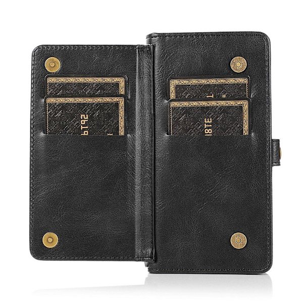 iPhone 12 - Elegant 2-i-1 Plånboksfodral Mörkgrön