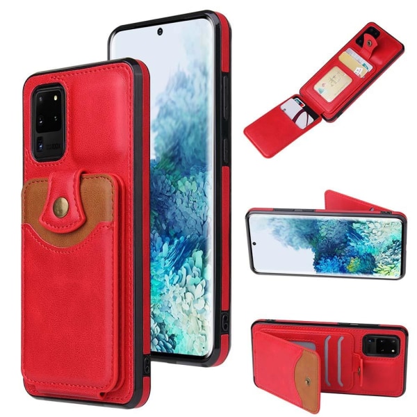 Samsung Galaxy S20 Ultra - kansi ja korttilokero Red Röd
