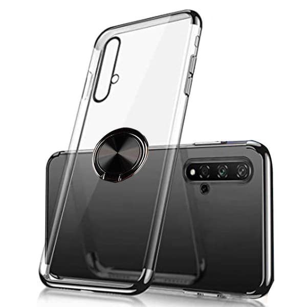 Huawei Nova 5T - Professionelt cover med ringholder FLOVEME Silver