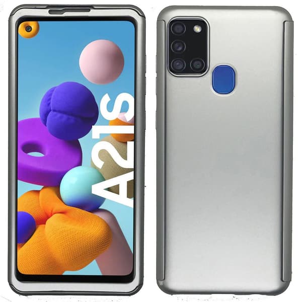 Samsung Galaxy A21S - FLOVEME Dubbelskal Guld Guld