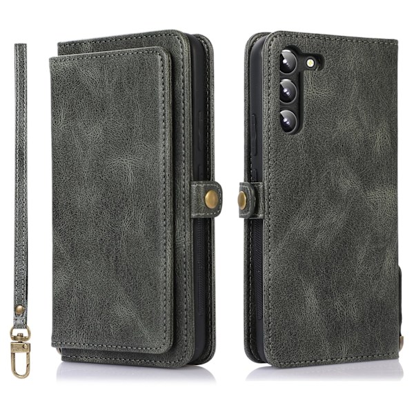 Samsung Galaxy S25 Plus - 2-i-1 Fodral med Kort- & Sedelfack Svart