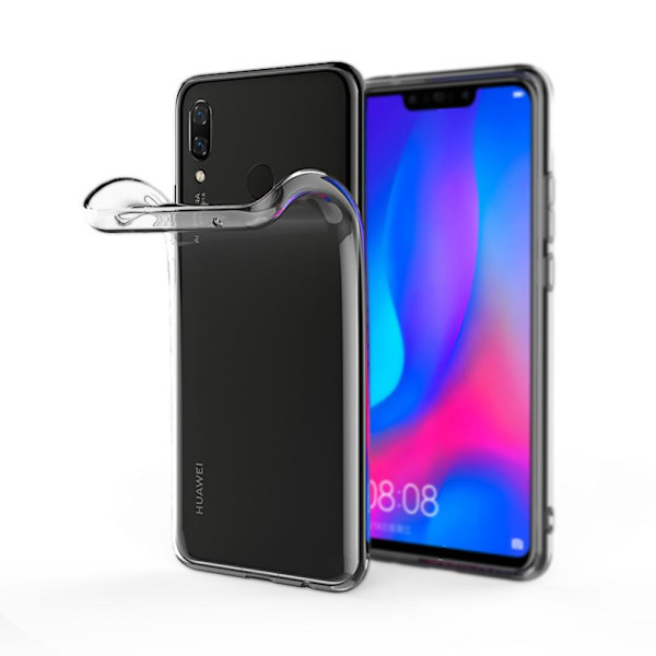 Huawei P20 Lite - Smart Skyddsskal i Silikon från FLOVEME Transparent/Genomskinlig