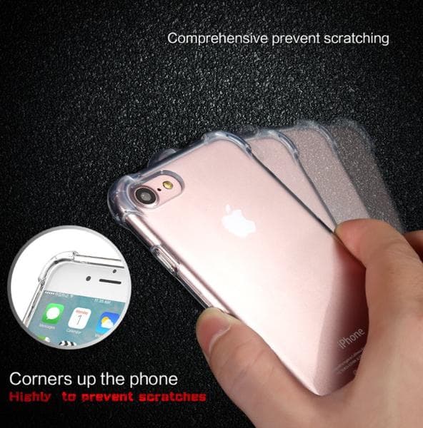 Praktiskt Stilrent Silikonskal iPhone 7 Drop-proof Anti-crash Silver/Grå Silver/Grå
