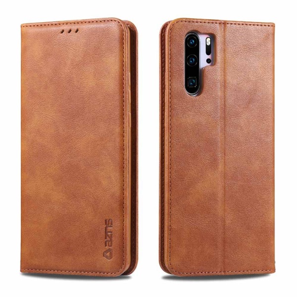 Huawei P30 Pro - Effektfullt Retro Plånboksfodral Svart