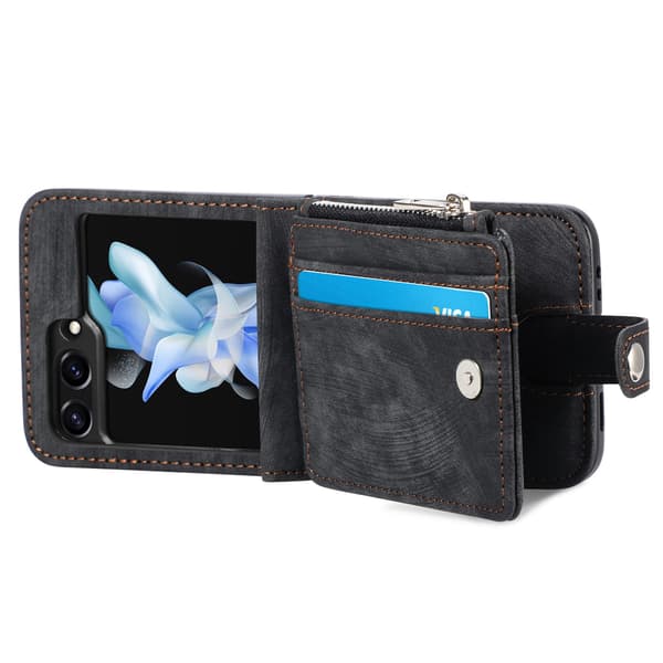 Galaxy Z Flip 5 5G -  2 in 1 Plånboksfodral med kortfack Grön