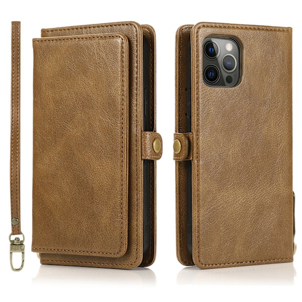 iPhone 14 Pro Max - Floveme Elegant Plånboksfodral Mörkblå