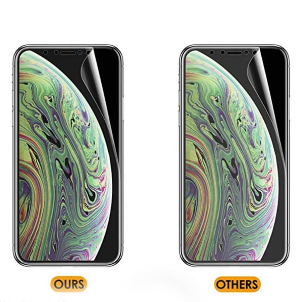 iPhone XR 2-PACK skjermbeskytter 9H Nano-Myk Skjerm-Fit HD-Klar Transparent/Genomskinlig